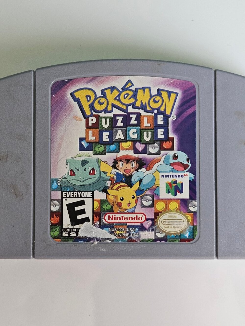 Pokemon Puzzle League (Nintendo 64, 2000) N64 Game Cartridge Only - Label Wear